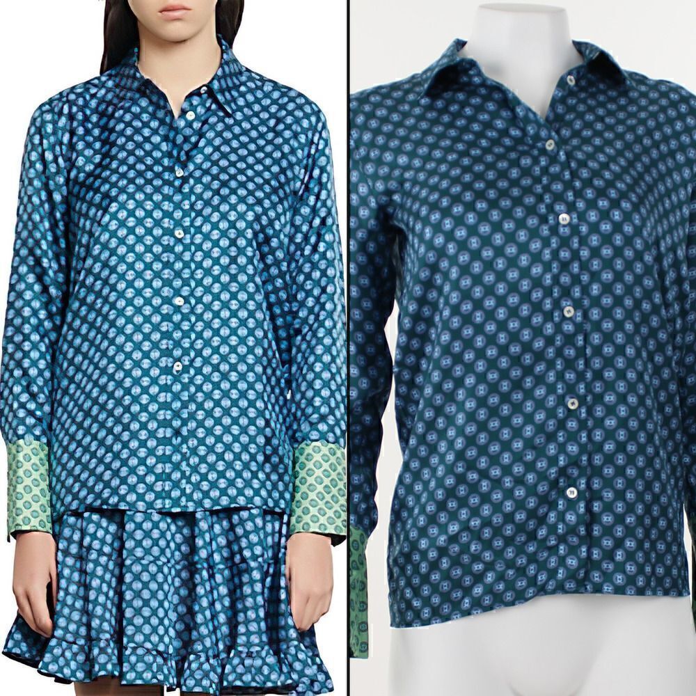 Sandro Sapy Printed Silk Shirt
